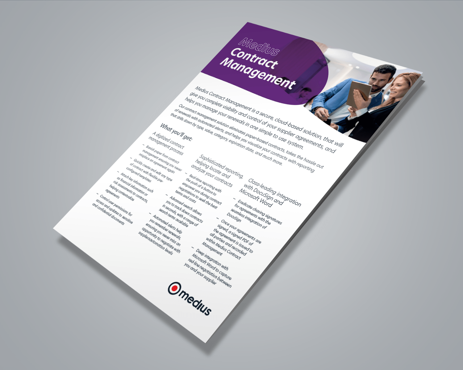 Medius Contract Management Product Sheet Listing Image