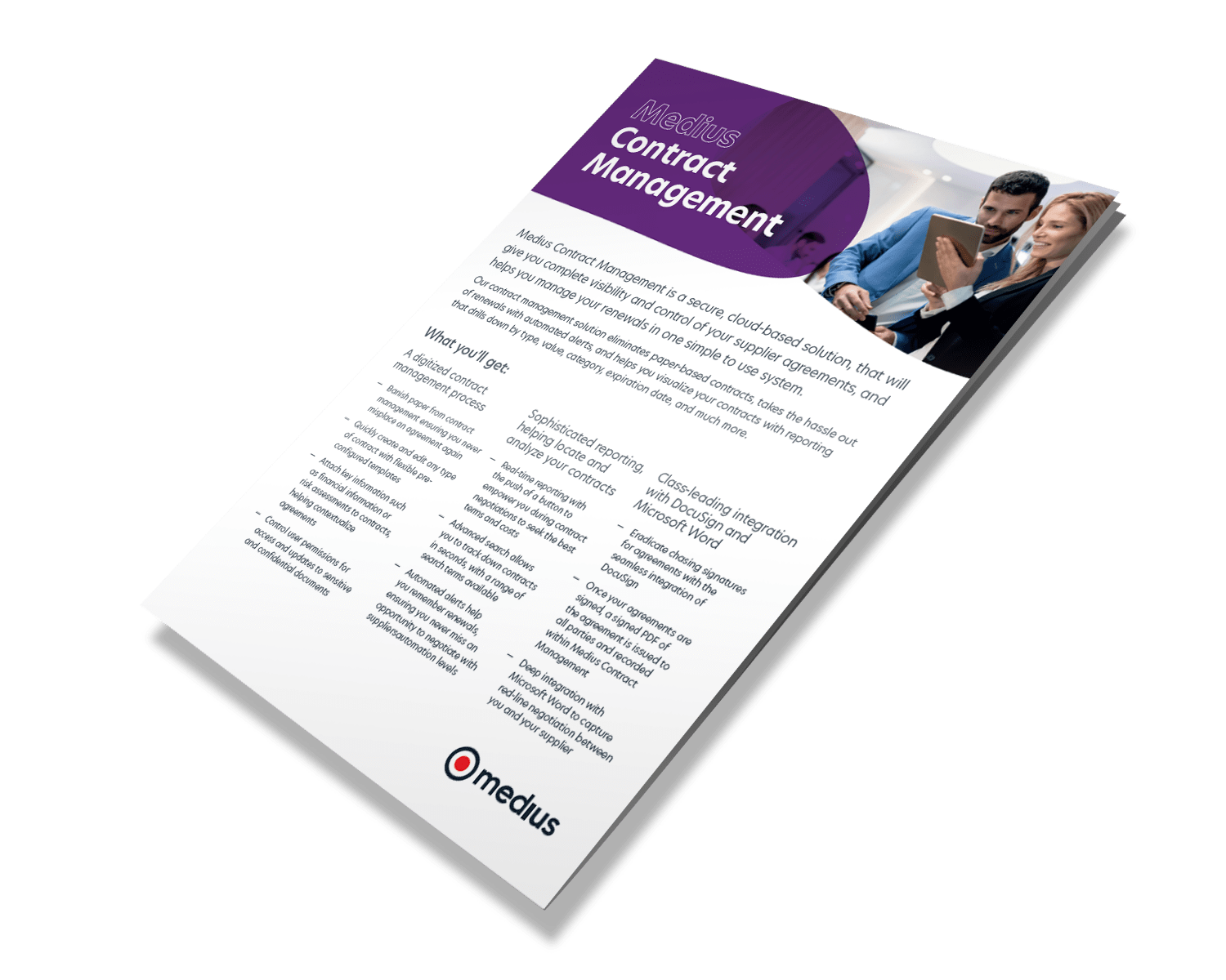 Medius Contract Management Product Sheet Image