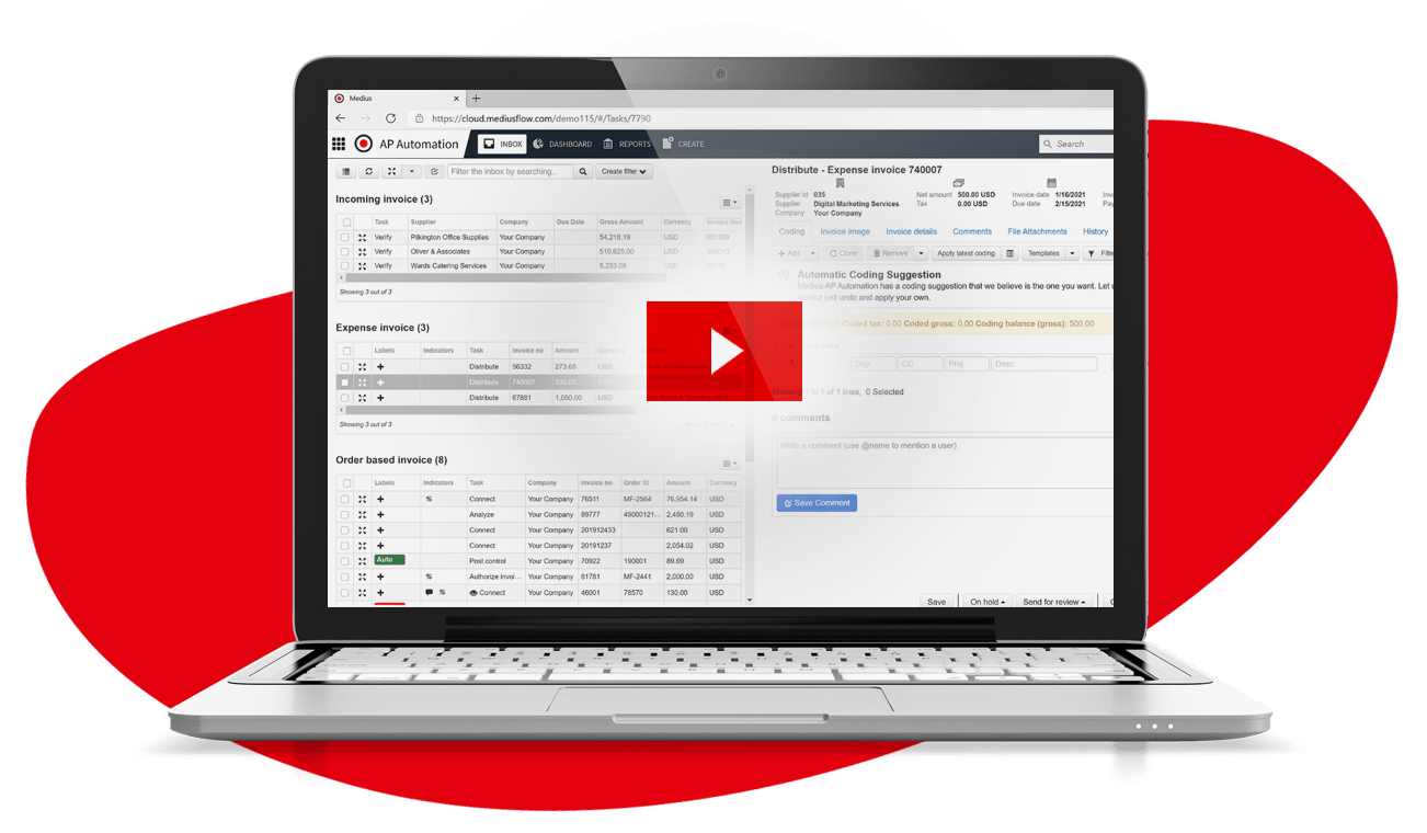 Medius AP Automation Product Tour Listing Image