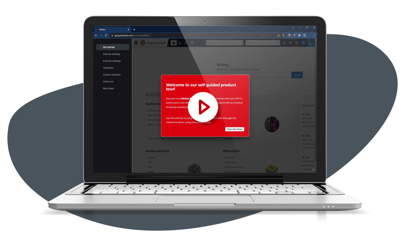 Medius Procurement Product Tour Image