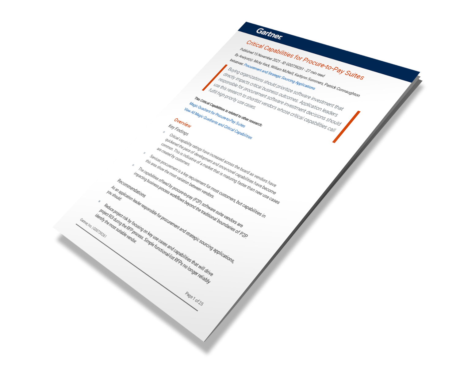2021 Gartner® Critical Capabilities for P2P Suites report Image