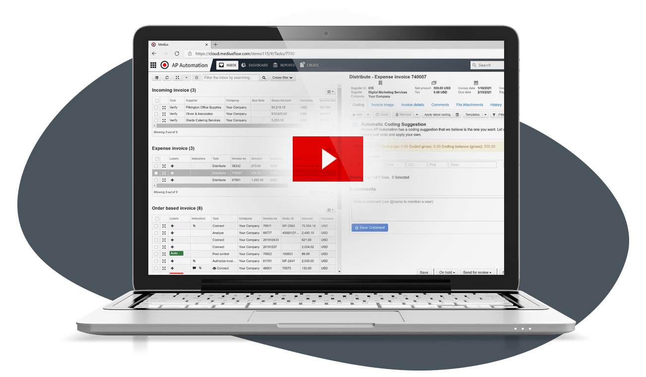 Medius AP Automation Product Tour Card Image