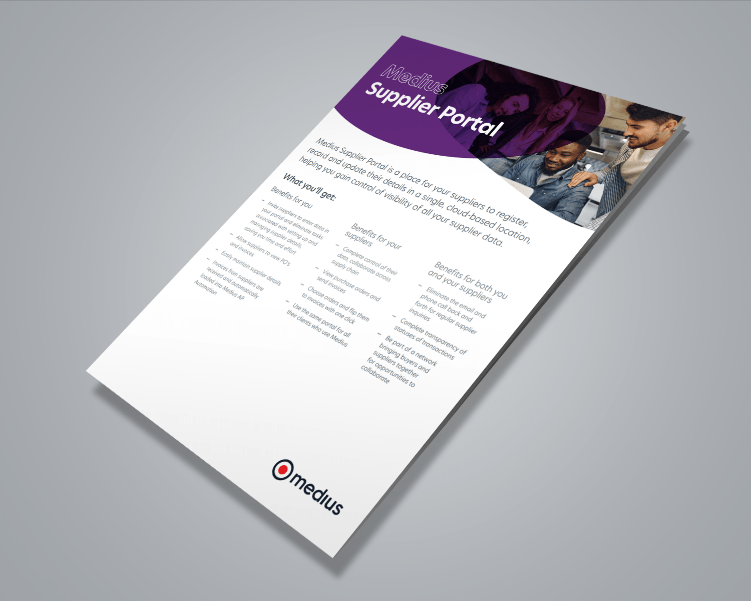 Medius Supplier Portal Product Sheet Card Image